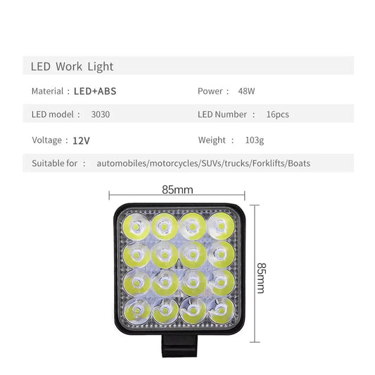 12V LED Light Bar Mini LED Work Light Off Road